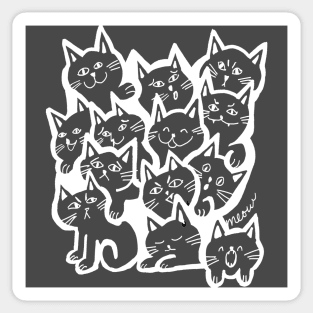 Many Cats Sticker